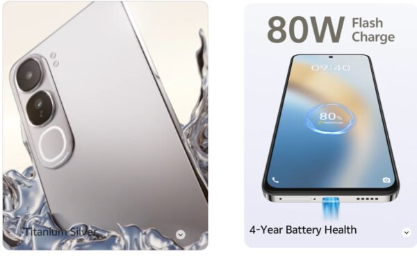 ⁦هاتف Vivo V40 Lite – شاشة AMOLED 120Hz، معالج Snapdragon 685⁩ - الصورة ⁦3⁩